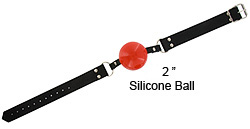 2 inches silicone ball gag