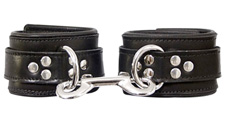 Black Leather Lined Cuffs