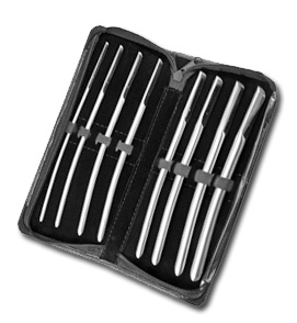 Flat sided Hegar Sound Set 8 Pieces