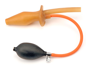 Inflatable Butt Plug Enema Nozzle Translucent