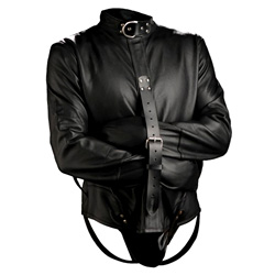 Black Leather Strait Jacket