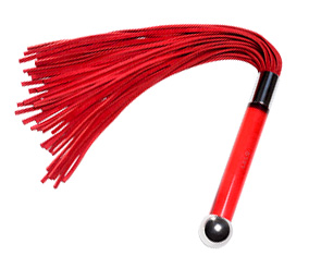 Red Suede Flogger Whip