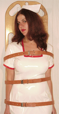 Nurse Patricia likes the feel of a nice tight fit!