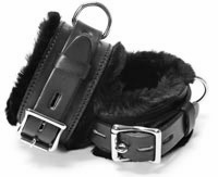 Faux Fur Black Locking Restarints Cuffs and Collar