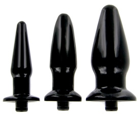 Vibrating Sislicone Butt Plug Kit of three sizes